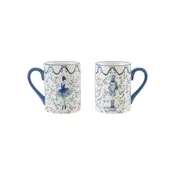 12 oz. Ceramic Mug with Ballerina & Nutcracker, White & Blue