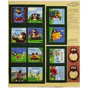 Barron Goes Camping Fabric Collection - Camping Storybook Panel