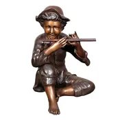 Practice The Flute Bronze Statue