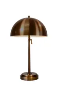 Alexis Cordless Table Lamp - Dark Antique Brass with Dome Shade