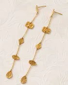 14KY Hammered Dangle Earrings