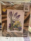 Janlynm Embroidery Kit Blue Heaven, Purple And Yellow Flowers
