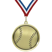 2.25" Baseball Mega Medal – Gold, Silver & Bronze with 30 Ribbon Options