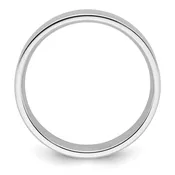 10k White Gold Comfort Fit 10mm Flat Wedding Band, Size 13.5