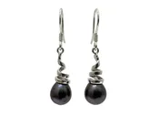 .925 Pearl Earrings · Pearl Drop Earrings · Wire · Black Pearl