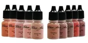 Glam Air Airbrush Blush Makeup Master Set of 10 Air Brush Blush Shades -Water-based 0.25 Oz