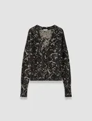 Aisha Cashair Jacquard Cardigan