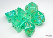 Chessex: Borealis Polyhedral Light Green/gold 7-Die Set (CHX27575)