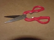 8" Kitchen Shears; Red Handle