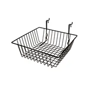 12" x 12" x 4" Hanging Wire Basket for Slatwall & Gridwall