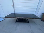 10 Ft Steel Top Table with Hydraulic Base