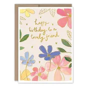 Rainbow Flowers Birthday Card