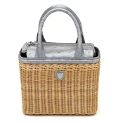 Palm Beach Tote in Silver Metallic