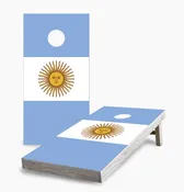 Argentinian Flag Cornhole Game Set | Board &amp; Bags