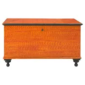 19th Century American Blanket Chest With Original Paint Decoration — Bradbury Art & Antiques