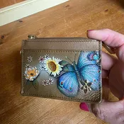 Anuschka ~ Card Case / zip RFID bronze