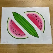 3D Shaped Watermelon Pillow