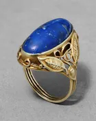 Antique 1900s 14k Gold Lapis Ring