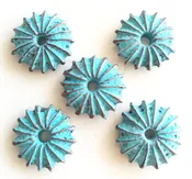 Sea Urchin bead - patina finish