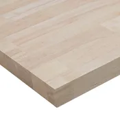 12′ Unfinished Hevea Hardwood Butcher Block Countertop