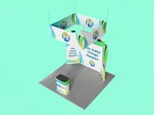10x10 Modular Tension Fabric Trade Show Booth Kit - Command Booth
