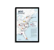 ACC College Football Stadium Conference Map