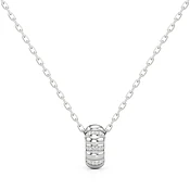 1/10 CT. T.W. Diamond Textured Puff Drop Pendant in Sterling Silver
