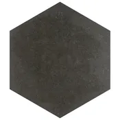 Affinity Tile Vintage Hex Marengo 9-in x 10-in Satin Porcelain Cement look Hexagon Floor and Wall Tile