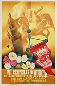 700th Anniversary Poster for the Reconquest of Murcia by Alfonso el Sabio 'VII Centenario de Murcia', 1944