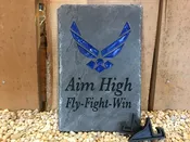 Air Force Military Carved Slate