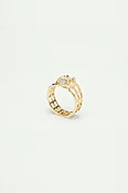 Bague ajourée araignée et cristaux