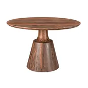 Acres 46" Sheesham Wood Round Dining in Brownstone