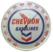 Round Glass Dome Thermometer, Chevron