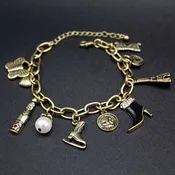 Gold Paris Adjustable Charm Bracelet