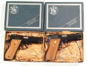 A CONSECUTIVE NUMBERED PAIR OF S&W MODEL 39 PISTOLS NEW IN THE BOX