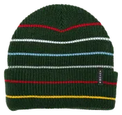 Autumn Multi Stripe Beanie - Dark Green