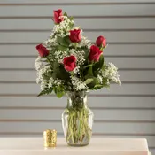 6 rose vase
