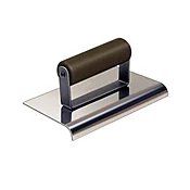 10"x6" 3/4" R Stainless Steel Highway Edger with Plastic Handle