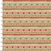 3 Wishes – Very Merry Gingerbread – 24616-TAN-CTN-D Iced Candy Stripe