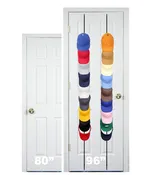 Perfect Curve CapRack Over-The-Door Hat Organizer for Baseball Caps
