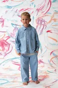 Organic Canvas Utility Shirt Jacket - Duck Egg