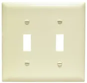 2 Toggle Wall Plate 2 Gang Ivy