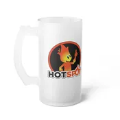 Hot Spot / Hop Spot Frosted Glass Beer Mug