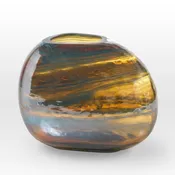 Lustre Caramel Teal Vase GL0107 – Viterra Art Glass