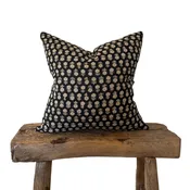 Tiana Pillow in Noir and Gold - 20 x 20
