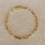 18k Gold Fill Small Paperclip Bracelet