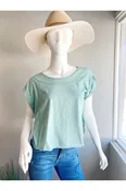 Cotton Raw Edge Top (FINAL SALE)