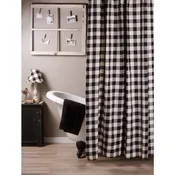Buffalo Check Black/Buttermilk Shower Curtain