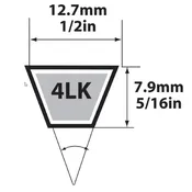 Super Kb 4lk690 V-belt, 1/2 In. Width X 69 In. Length