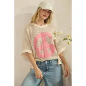 CANDY POP PEACE KNIT TOP